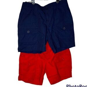 Macy's American Living shorts 2 pairs red blue bundle lot NWT size 6 patriotic